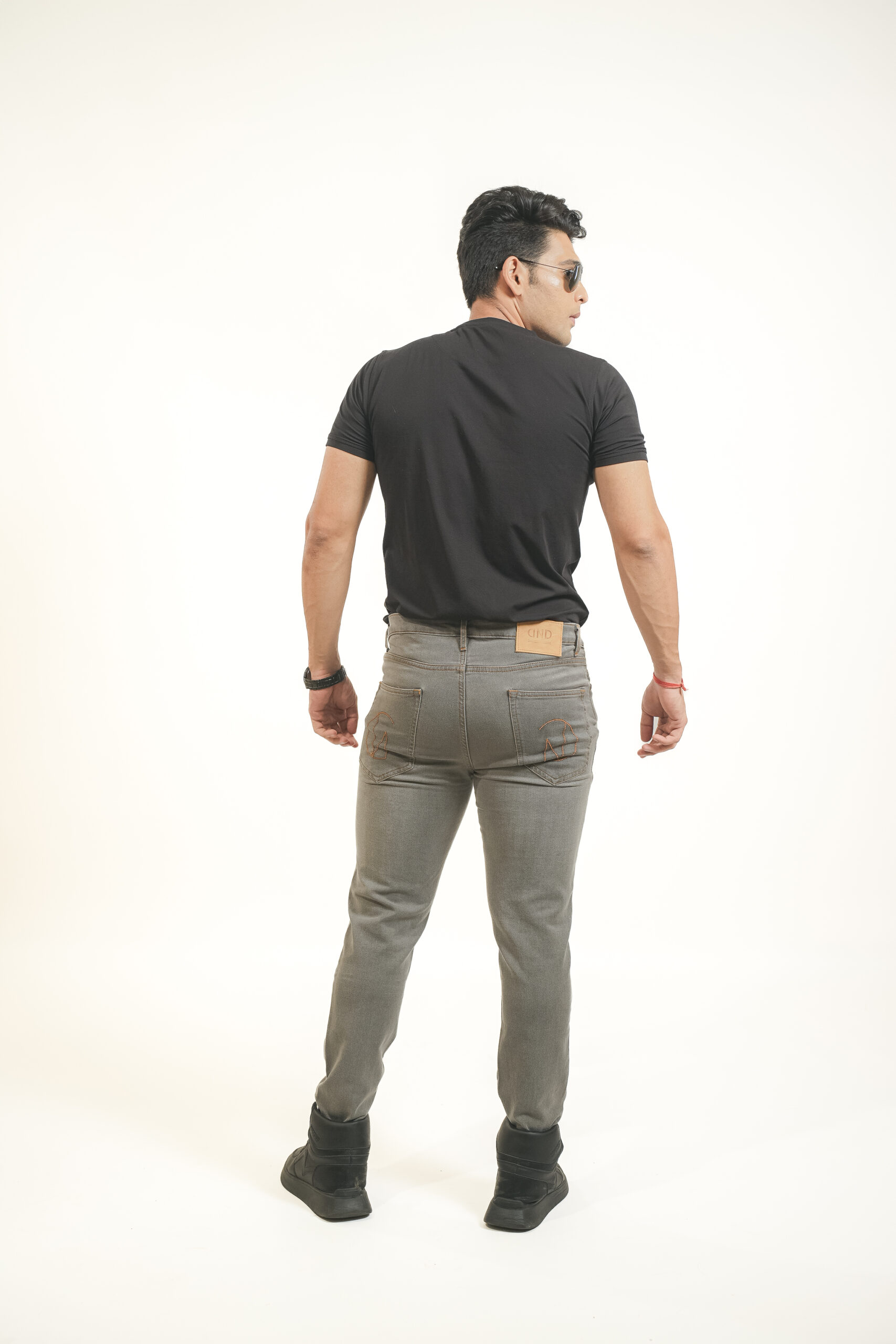Tapered Leg Narrow Fit, Mid Rise, Light Grey Color | Men Jeans | Jeans for Men 4 - DND Textiles Tapered Leg Narrow Fit, Mid Rise, Light Grey Color | Men Jeans | Jeans for Men - Image 2